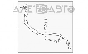 Трубка кондиционера компрессор-печка третья Audi Q7 16- короткая