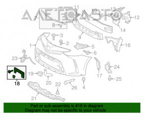 Рамка номерного знака переднего бампера Toyota Prius V 15-17