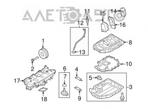 Полуподдон двигателя Audi A4 B8 08-16 2.0T