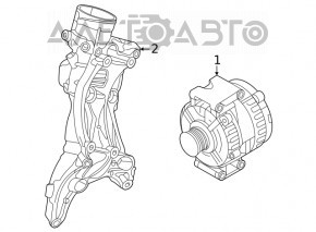 Корпус масляного фильтра Audi Q5 80A 18-21 тип 2