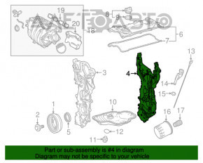 Передня кришка двигуна внутр Toyota Camry v70 18- 2.5 A25A-FKS