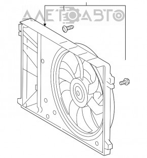 Дифузор кожух радіатора в зборі Toyota Rav4 19-2.5