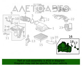 Резонатор повітряний Honda Civic XI FE/FL 22-1.5T