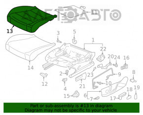 Водительское сидение VW Jetta 19- без airbag, кожа черн