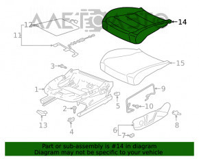 Пассажирское сидение VW Jetta 19- без airbag, кожа черн