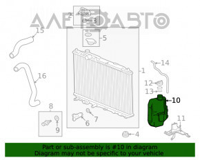 Расширительный бачок охлаждения Honda Civic XI FE/FL 22- без крышки 2.0, 1.5T
