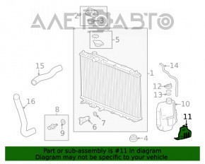 Кронштейн расширительного бачка радиатора Honda Civic XI FE/FL 22- 2.0