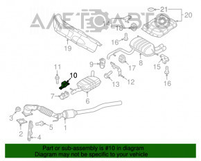 Кронштейн глушника центр Audi Q3 8U 15-18