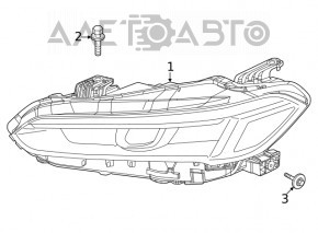 Фара передняя левая в сборе Honda Civic XI FE/FL 22- LED