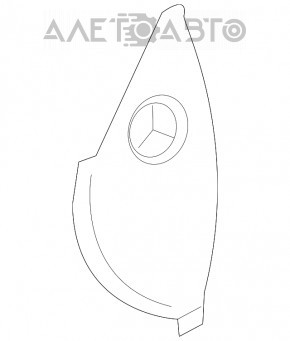Накладка передньої панелі збоку права Volvo XC90 16- чорна