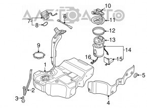 Крышка заливной горловины бензобака VW CC 08-17