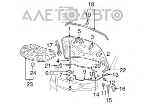 Замок капота VW CC 13-17 рест