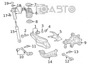 Цапфа задня права Toyota Rav4 19-AWD