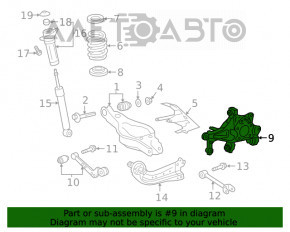 Цапфа задняя левая Toyota Rav4 19- AWD