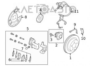 Ступиця задня ліва Nissan Rogue 21-23 FWD