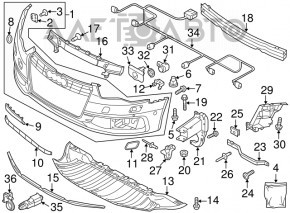 Проведення переднього бампера Audi A6 C7 12-15