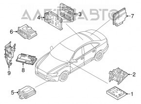 Кронштейн BCM Body Control Module Audi A6 C7 12-18