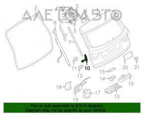 Отбойник двери багажника левый BMW X3 F25 11-17 на двери