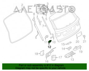 Отбойник двери багажника левый BMW X3 F25 11-17 на кузове