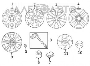 Диск колесный R16 Hyundai Elantra AD 17-20бордюрка