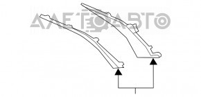 Молдинг переднього бампера правий Lexus ES250 ES300h ES350 19-