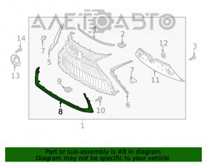 Молдинг решетки радиатора grill нижний Lexus ES250 ES300h ES350 19-