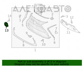 Эмблема решетки радиатора grill Lexus ES300h 19-21