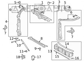 Планка телевизора верхняя Lexus ES250 ES300h ES350 19-