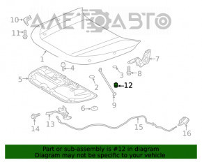 Защелка палки опоры капота Toyota Rav4 19-