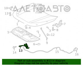 Замок капота Toyota Rav4 19 - з датчиком