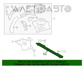 Распорка передних стоек Lexus ES250 ES300h ES350 19-