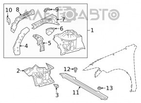 Распорка передних стоек Lexus ES250 ES300h ES350 19-