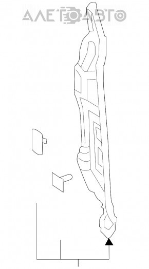 Уплотнитель крыла дверь-крыло правый Toyota Rav4 19-