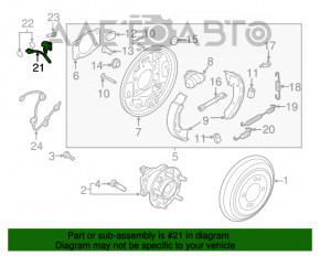 Шланг гальмівний задній правий Hyundai Elantra AD 17-20 під барабан