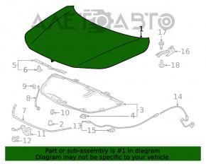 Капот голый Honda Civic XI FE/FL 22-