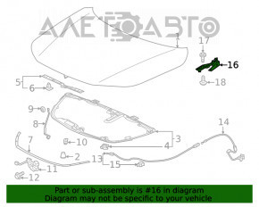 Петля капота правая Honda Civic XI FE/FL 22-