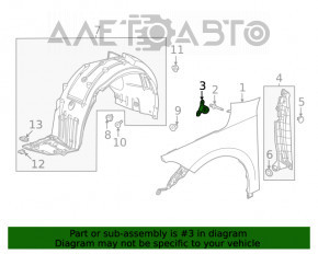 Кронштейн крила правий Honda Civic XI FE/FL 22-