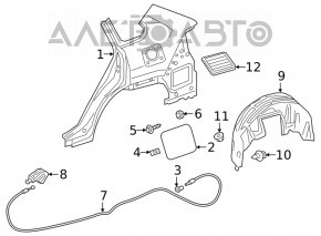 Подкрылок задний левый Toyota Rav4 19- OEM