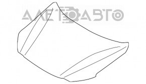 Капот голий Hyundai Elantra AD 17-18 дорест, срібло T8S, фарбований, тичка