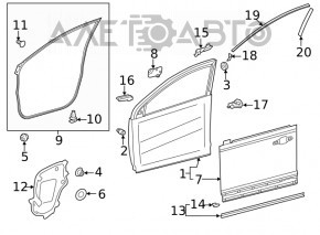 Дверь в сборе передняя левая Toyota Rav4 19-