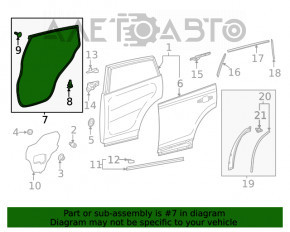 Уплотнитель двери задней правой Toyota Rav4 19-