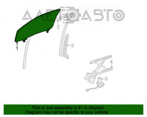 Скло двері перед прав Lexus RX300 98-03