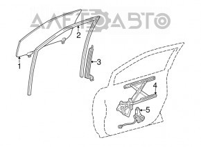 Скло двері перед прав Lexus RX300 98-03