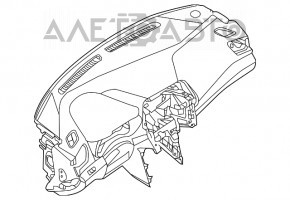 Торпедо передняя панель без AIRBAG Nissan Maxima A36 16- черн SV, SL, Platinum