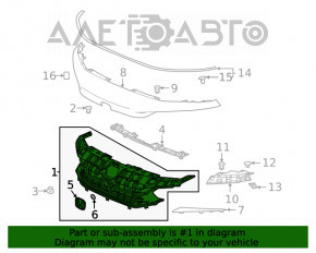 Решетка радиатора grill Honda Civic XI FE/FL 22- 5d