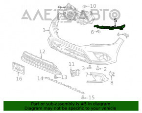 Кріплення переднього бампера праве Honda Civic XI FE/FL 22-