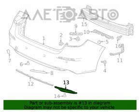 Накладка заднього бампера права Honda Civic XI FE/FL 22-4d