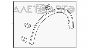 Накладка арки крыла передняя правая Honda HR-V 16-22 структура