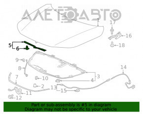 Уплотнитель капота Honda Civic XI FE/FL 22- на капоте