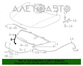 Палка опора капота Honda Civic XI FE/FL 22-